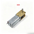 Micro Mini N20/N30/050 All-Metal Worm Gear Motor - DC 12V Slow Speed 4-762rpm High Torque Self-Locking Right Angle Shaft