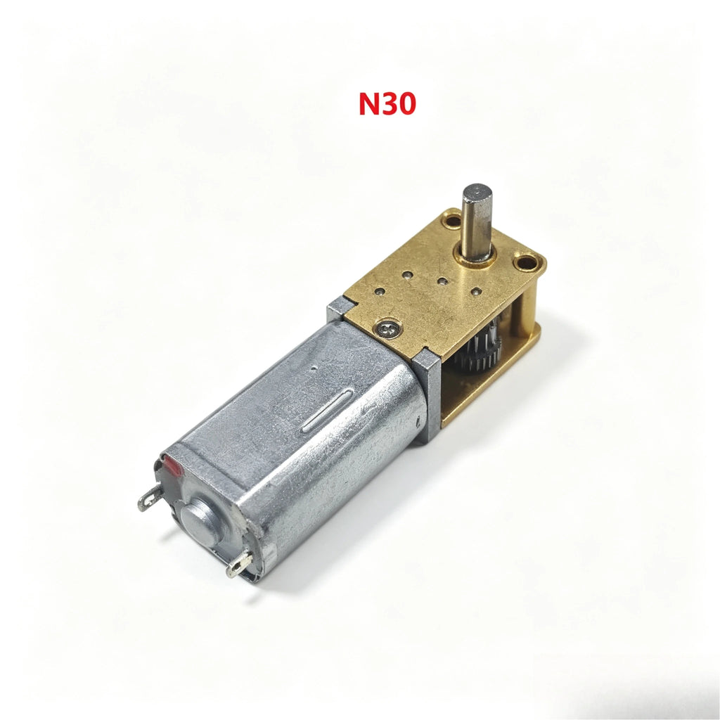 Micro Mini N20/N30/050 All-Metal Worm Gear Motor - DC 12V Slow Speed 4-762rpm High Torque Self-Locking Right Angle Shaft
