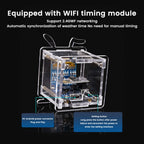 ESP8266 Mini Electronic Clock DIY Kit 0.96-inch OLED Display Supports 2.4GHz Wi-Fi Connectivity Enclosed DIY Soldering Kit