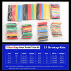 2:1 Heat Shrink Tube Kit Thermoresistant Shrinkage Tubing Wire Wrapping Electrical Connection Cable Insulation Sleeved Protecter