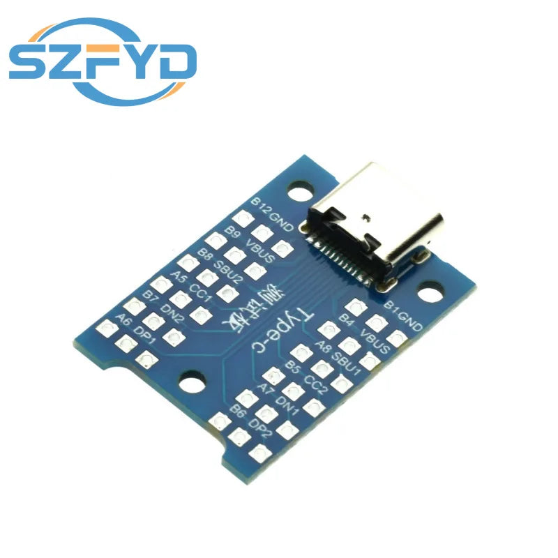 1-10pcs Type-C Breakout Board USB Interface USB Test Charging Board Type-C USB 3.1 Test PCB Board Adapter Connector
