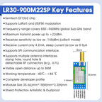 SX1262 LoRa Wireless Module 868Mhz 915Mhz 433 475Mhz DX-LR30 22dBm 8KM Long Range SMD RF Module Power Supply