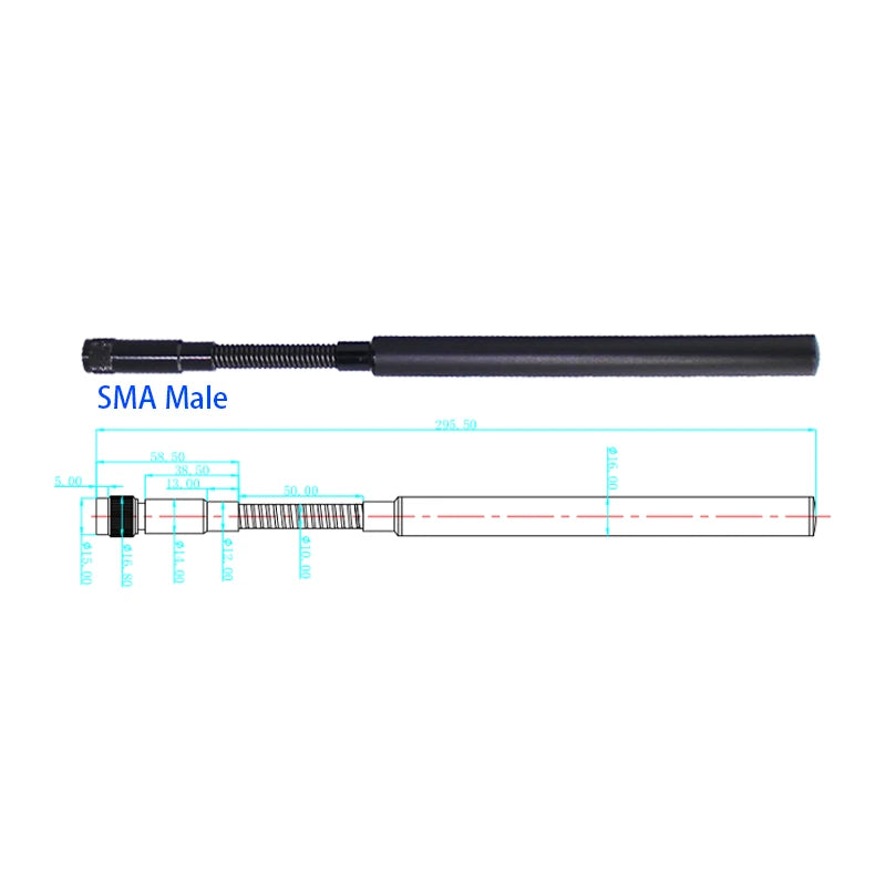 outdoor waterproof antenna NB/GSM/1.2G/1.3G/1.5G/1.8G/2.4G LTE/2.4/5.8G high-gain flexible antenna N-J male Gooseneck antenna