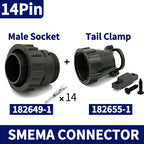 1/5/20/50 Sets TE/AMP Type 4P/9P/14Pin SMEMA Connector Aviation Plug Sheath with Tail Clamp Terminal for SMT Equipment 206043-1