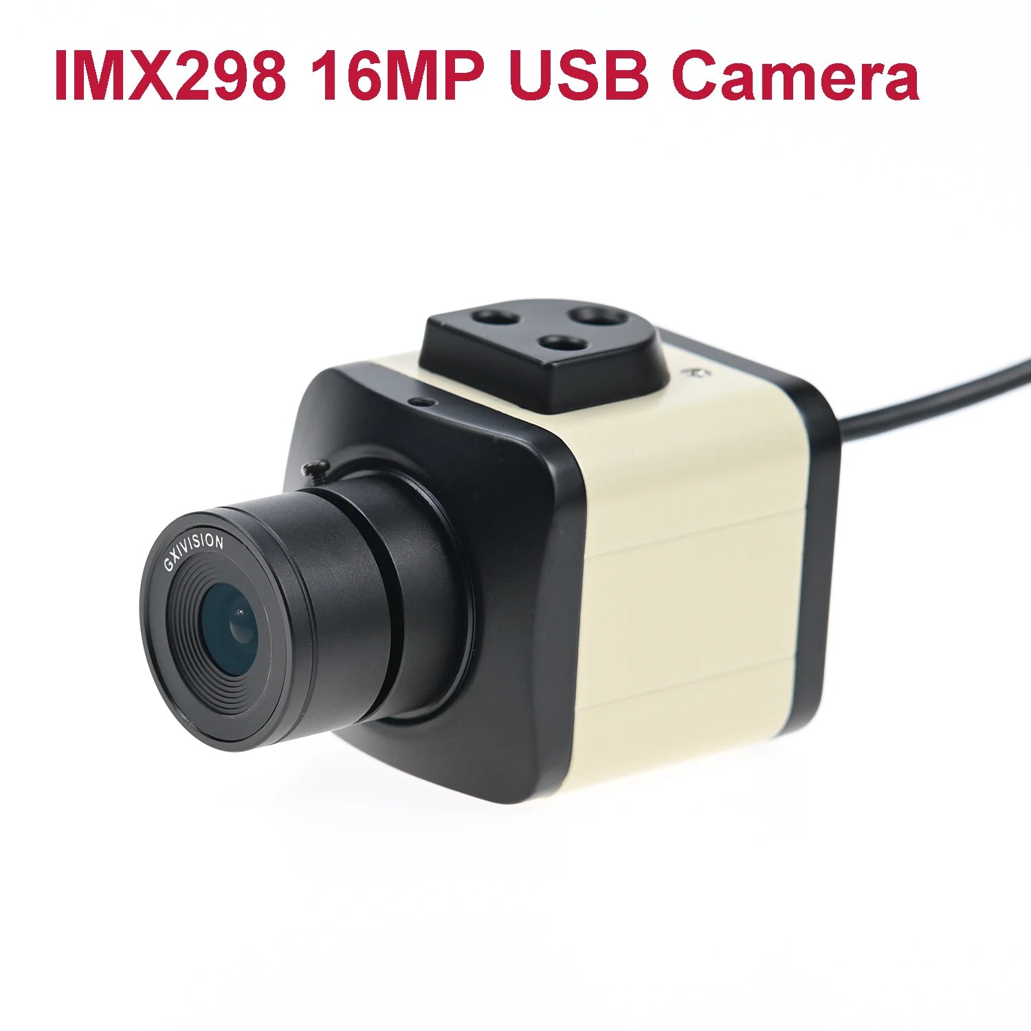 GXIVISION 16MP Ultra HD USB Camera, IMX298, Driver Free, MJPG 4656x 3496 10fps, Case Webcam With CS Lens, Document Scanner