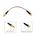 2Pcs/Lot MMCX Male Right Angle to MMCX Female 90 Degree Connector RG316 Cable 50 Ohm RF Coaxial Pigtail Extension Coax Jumper