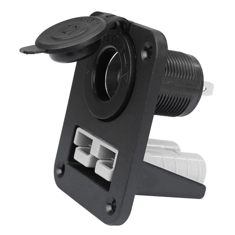 1set 12V Socket Panel For Anderson Plug Flush Mount 50a Mounting Bracket Panel Cover For Caravan Socket Adapter Accessories