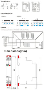 GEYA GRM8 Din Rail Electronic Latching Relay Memory Relay Impulse Relay SPDT 16A Step Relay AC230V OR AC/DC12-240V