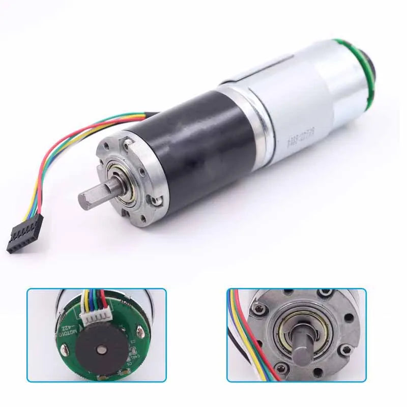 12V24V PG42-775 High Torque Planetary Gear Motor with Encoder 42mm Low RPM Reducer CCW/CW Electric Engine RC Roller Gate Gearbox
