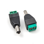 2/5/10PC DC 12V Male Female RCA BNC Connectors 5.5*2.1/2.5mm Welding-Free Power DC Plug Adapter Jack Socket For LED CCTV Camera