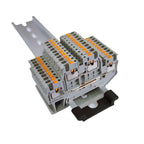 5Pcs PTTB 1.5 Double Level Din Rail Terminal Block 2 Layer 1.5mm² Spring Wiring Electrical Wire Connector PTTB1.5