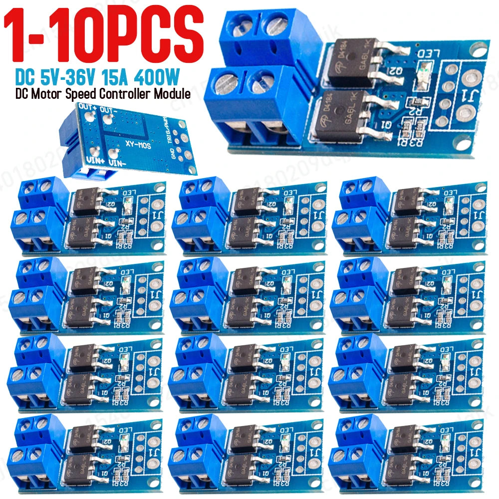 10-1pc 15A 400W MOSFET Trigger Switch Drive Module PWM Regulator Panel DC 5V-36V Electronic Switch Control Board for arduino