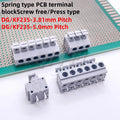 5Pcs KF235 Spring Type PCB Terminal Block KF235 3.81mm Pitch 5.0mm DG235 Screw Free Press Type 235 2P 3P 4P 5P 6Pin Connector