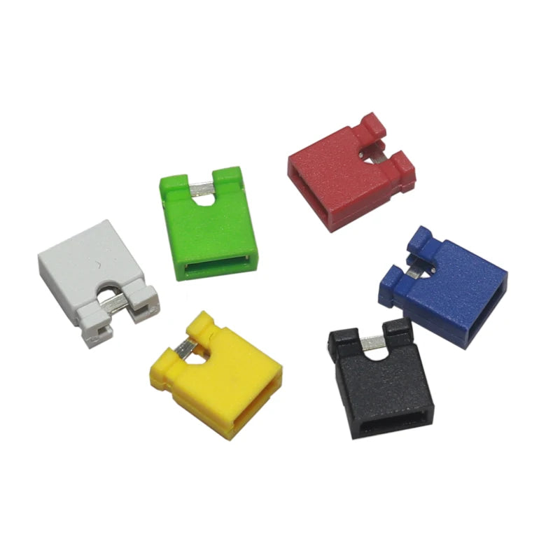 【300-100PCS】Pitch 2.54mm Pin Header Jumper Shorted Cap & Headers & Wire Housings Black Yellow White Green Red Blue For Arduino