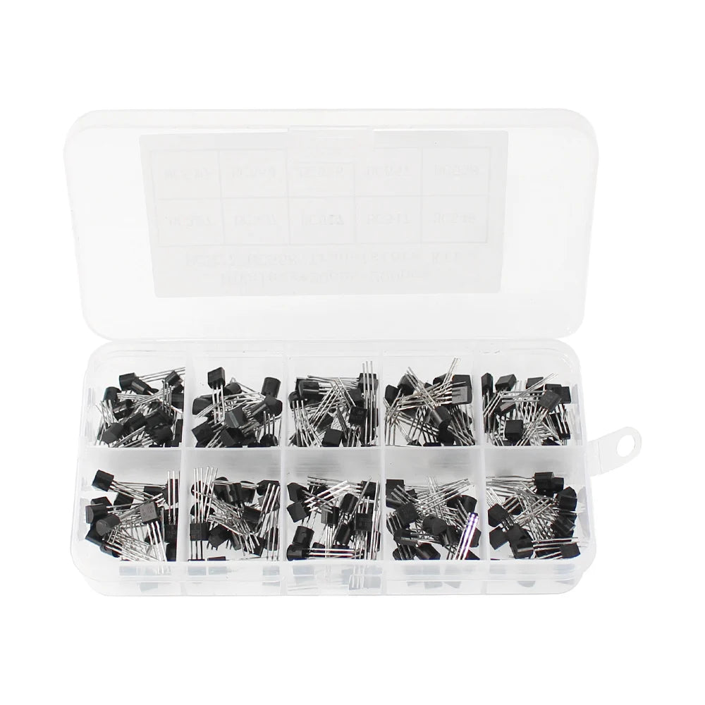 200-840PCS TO-92 Transistor Kit BC547 BC327 BC337 2N2222 3904 3906 C945 PNP/NPN Transistors with Box