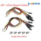 5PC MX 1.25mm Spacing to Du Bang 1P Cable 20/30cm Male Female 2P/3P/4P/5P/6P Board Connection Wire 1 Drag 4 Sensor Terminal Wire