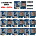 XCW WeMos D1 Mini TYPE-C/Micro USB ESP8266 ESP-12F CH340G V2 Module WiFi D1 Mini Development Board 3.3V With Pin For Arduino