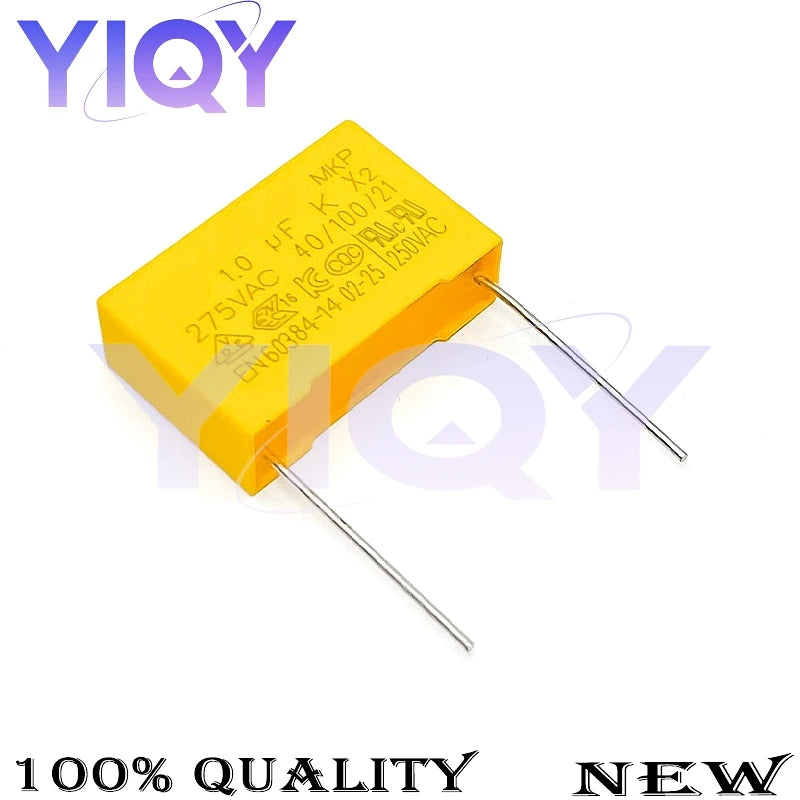 10PCS 275VAC X2 Safety capacitor 22.5MM 0.22UF 0.33UF 0.47UF 0.56UF 0.68UF 0.82UF 1UF 1.2UF 1.5UF 2.2UF Polypropylene film