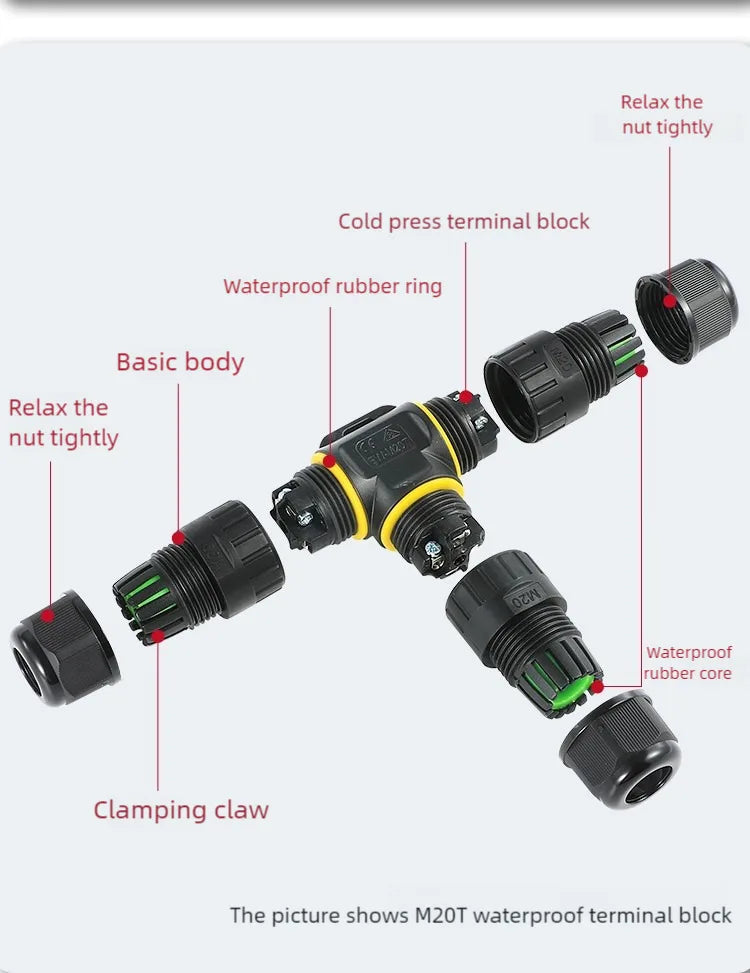 IP68 Waterproof Joint Wire Quick Connection Connector 2 3 4 Pin Solderless LED Lamp Electric Wiring Outdoor Rainproof Terminal