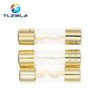 5PCS 10*38MM Gold Plated Glass AGU Fuse Fuses Pack Car Audio Amp Amplifier 10A 15A 20A 25A 30A 40A 50A 60A 70A 80A 100A Car Fuse