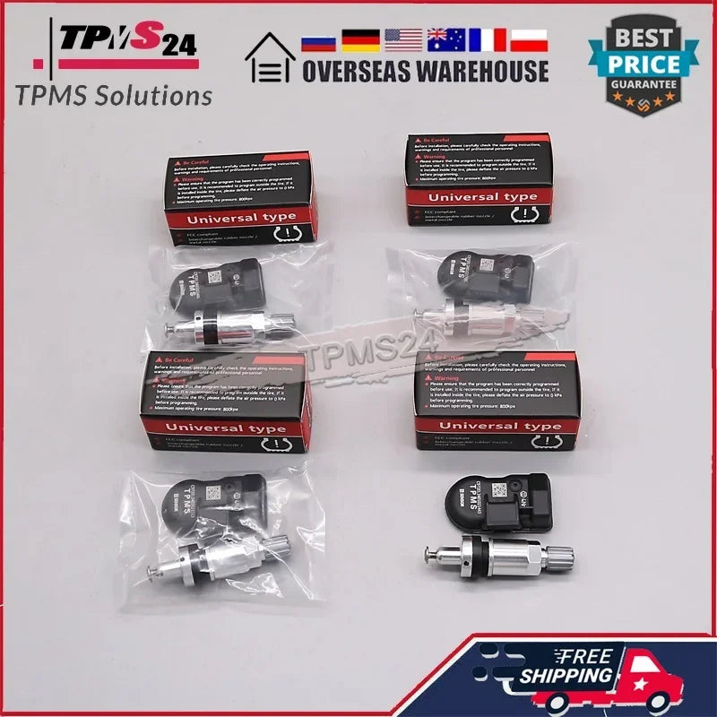 Programable TPMS Sensors 2 in 1 433MHz+315MHz Support Programing with TS501 TS508 TS601 TS608 ITS600E MK808TS MK808S-TS MP808TS