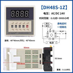Digital Display Time Relay DH48S-2Z DH48S-1Z Timer 9999H With Base And Two-Year Warranty