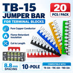 10/20/50/100PCS TB1512 / TBD-15A 12 Position Pre Insulated Fork Type Terminal TB Connection Strip Barrier Strip Jumper Connector