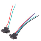 USB-C Type Connector Type-C 2Pin 4Pin Welding Wire Female Waterproof Female Socket Rubber Ring High Current Fast Charging Port