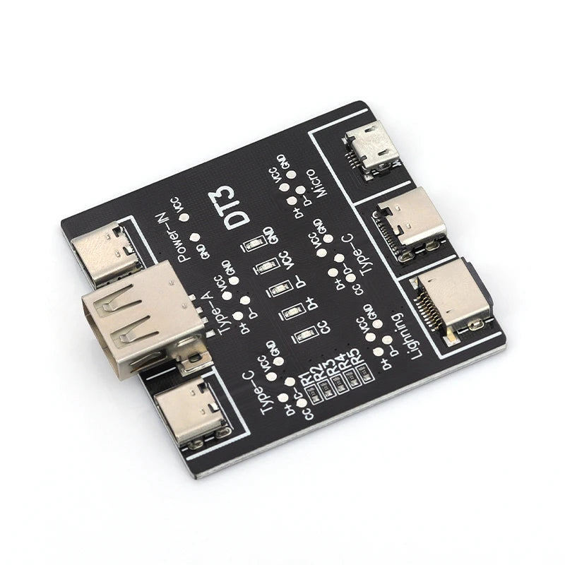 1-5PCS DT3 Test Module, Type-C Lightning MicroUSB Multi-port Cable Detector for Data Transmission and Charging Testing
