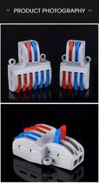 25PCS Electrical Cable Connectors Push-in Quick Terminal Blocks LED Cable Wiring Tool Wire Connectors Rail Installation Model