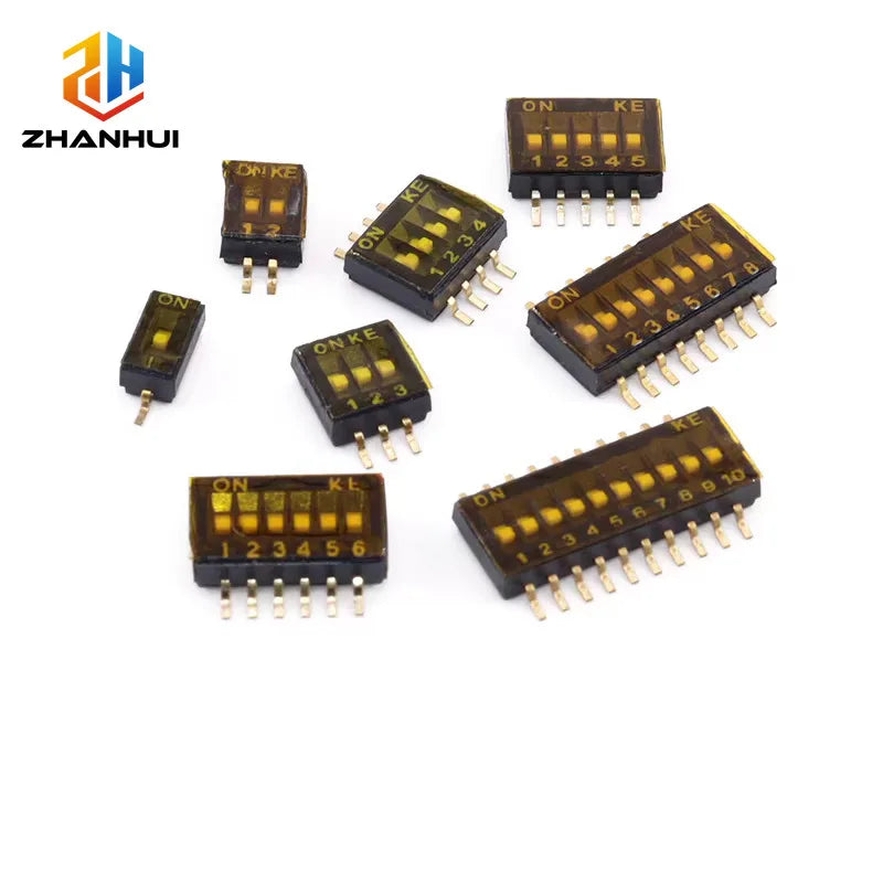 5Pcs SMD SMT 1.27mm DIP Switch Slide Type 1/2/3/4/5/6/8 Position for PCB Board