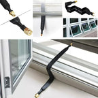 Door/Window Pass Through Flat RF Coaxial Cable BNC Male Female to BNC Q9 Male 50 Ohm RF Coax Pigtail Extension Cord Wire