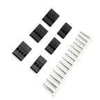 10/50Sets 2.54mm Single Row Dupont Connector 1-10Pin Plastic Housing Plug With Female Crimp Terminals