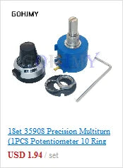 LA42DWQ-22 1K 2K 5K 10K 20K 50K 100K 200K 22mm Diameter Pots Rotary Potentiometer Converter Governor Inverter Resistance Switch
