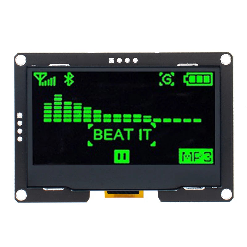 2.4" 2.42 inch 128x64 OLED LCD Display Module SSD1309 12864 7 Pin SPI/IIC I2C Serial Interface for Arduino UNO R3 C51