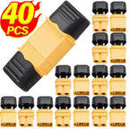 XT60H (XT60 Upgrade) Connectors, XT60H Male Female Bullet Connectors Plugs with Sheath for Lithium Battery RC Planes Car