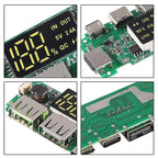18650 Charging Module Lithium Battery Charger Board LED Dual USB 5V 2.4A Micro or Type-C USB Mobile Power Bankdischarge Short