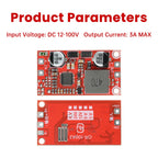 Buck Converter DC-DC 12-100V TO 5V 12V Buck Regulator Step-Down Power Supply Module 3A Low Ripple Voltage Step Down Board