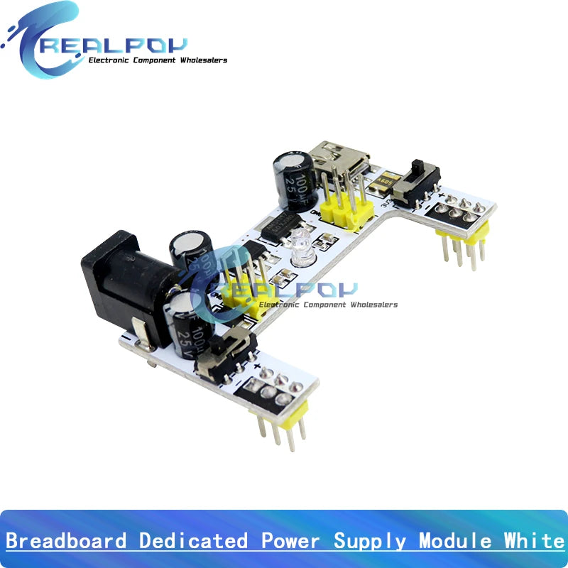 MB102 Breadboard Dedicated Power Supply Module Mini USB Black White 2 Way 3.3V 5V MB-102 Solderless Bread Board