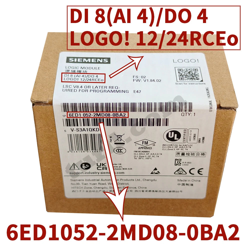 SIEMENS PLC logo, 6ED1052-1MD08/1CC08/1FB08/1HB08/0BA2, 6ED1055-1FB00/1MB00/1MA00/1MM00/1NB10/1FB10-0BA2, Original Brand New