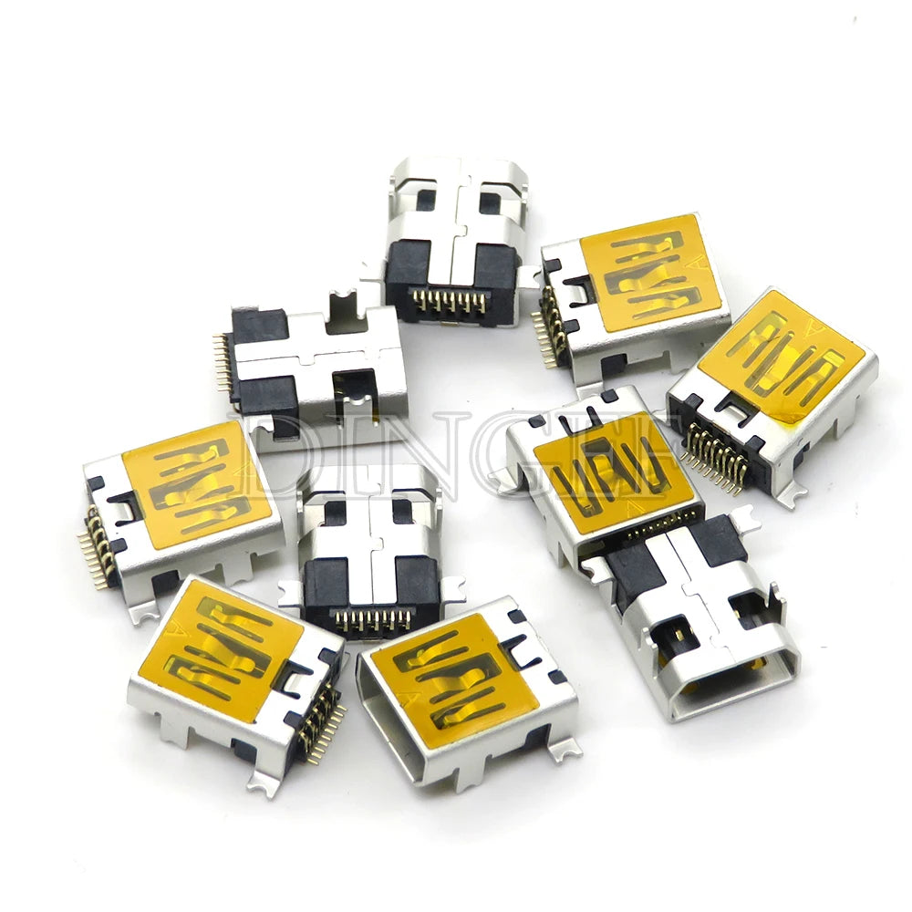20PCS 5 Pin 10 Pin SMT Socket Connector Micro USB Type B Female Placement 12 Models SMD DIP Socket Connector