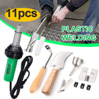 1600W Plastic Hot Air Welding Gun Kit AC220V Adjustable Temp With Full Nozzles Tools For PVC Plastic Welding Repair Project Work
