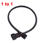 1Pcs PWM Fan Splitter 4pin Adapter Cable 1 To 4/3/2/1 Ways PWM Fan Splitter Extension Power Cable Connector Y Splitter Black