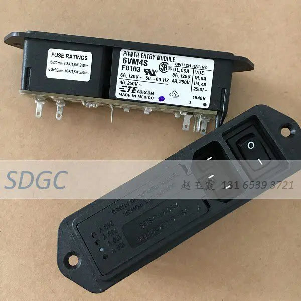 6VM4S (F8103) Genuine In Stock Corcom Power Line Filter 6A 120V TE Connectivity