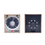 1 PC AH3-2 Time Relay AC/DC Universal Thick Stitch Power-on Delay Timer AH3-3 Time Set Range 0.1S-60m with Base DC12V24V AC220V