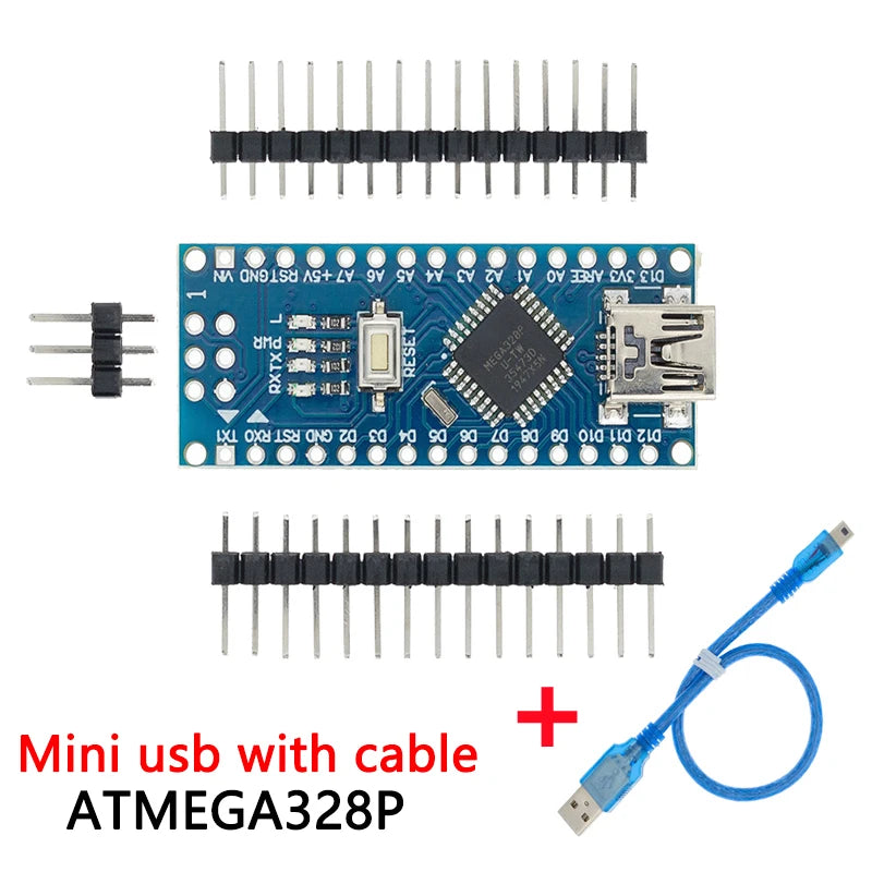 AITEWIN Promotion For arduino Nano 3.0 Atmega328 Controller Compatible Board  Module PCB Development Board without USB V3.0