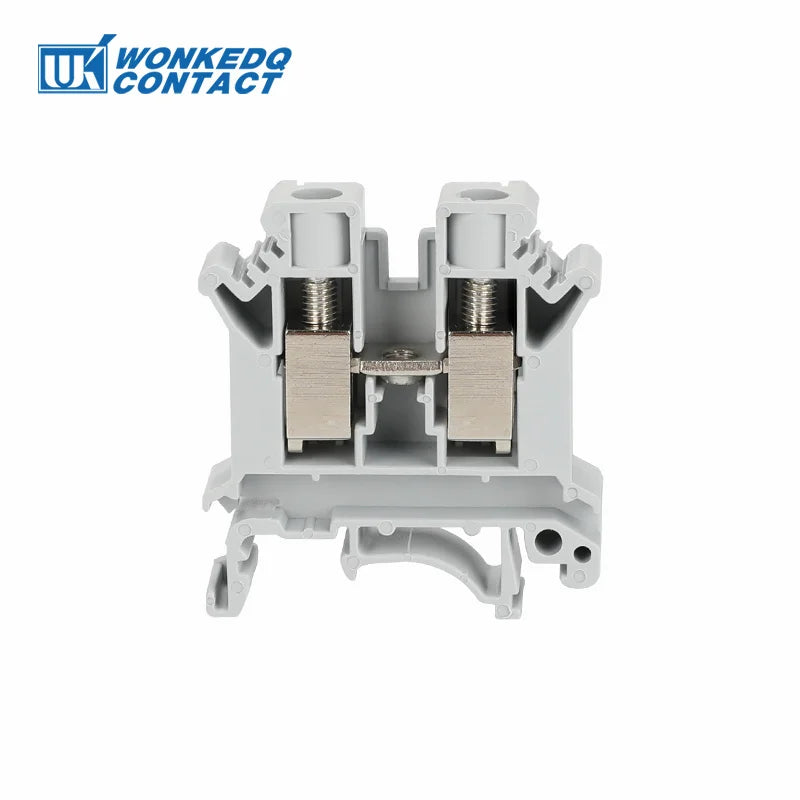 10Pcs UK 10N Screw Feed-through DIN Rail Terminal Block 10mm Cable Plug Multi-color Universal Wire Electrical Connector UK10N