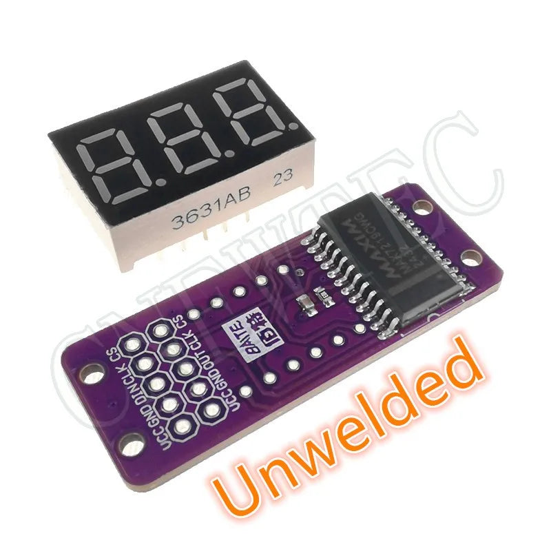MAX7219 0.36 Inch 3 Bits Digital LED Display 7 Segment Module Unwelded 6 Color Available for Arduino STM32 STC AVR ESP32