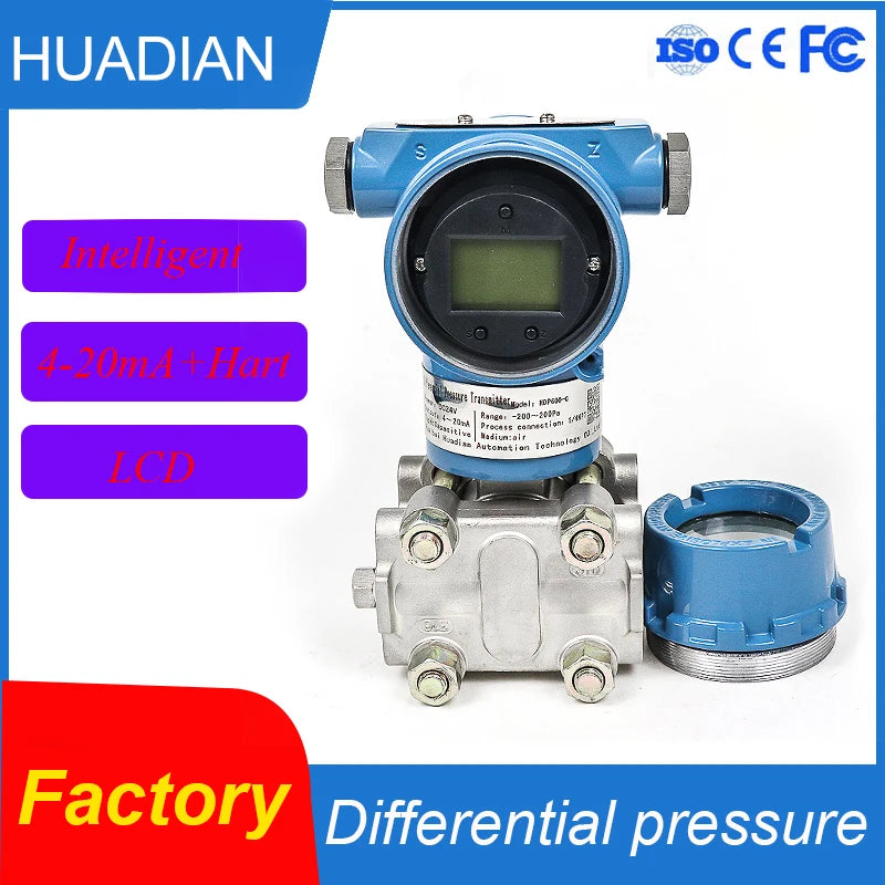 liquid diesel fuel tank level differential pressure sensor digital display pressure transmitter 4-20ma