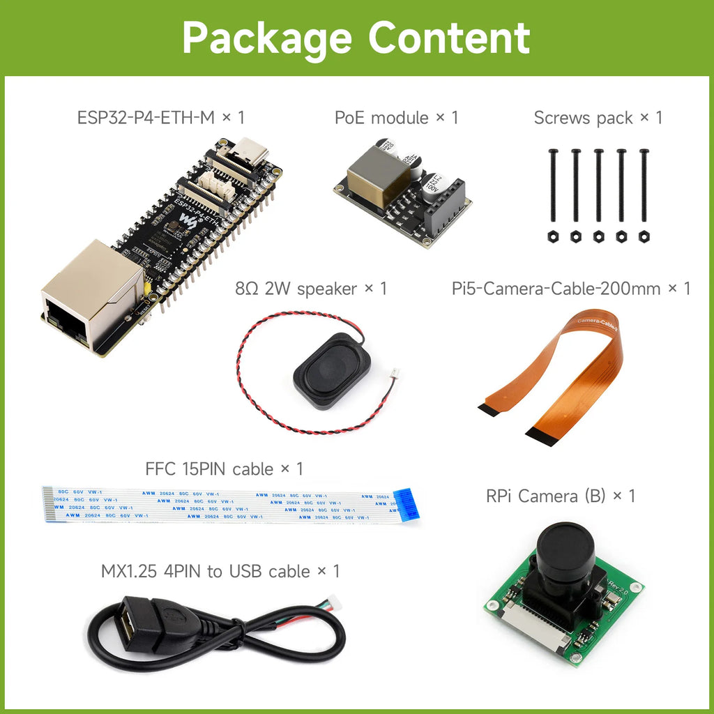 Waveshare ESP32-P4-ETH High-Performance Development Board, Based On ESP32-P4, With 100 Mbps RJ45 Ethernet Port